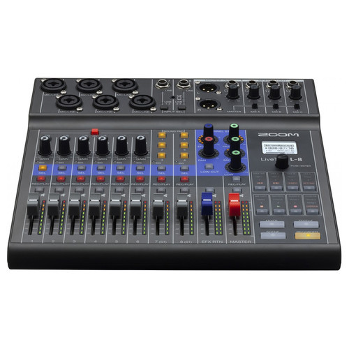 Zoom LiveTrak L-8 8-Channel Digital Mixer + Recorder - Yingkee Photo