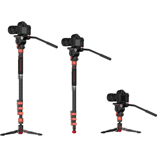 iFootage 印跡 CB3 C180F K5 Carbon Fiber Monopod Kit 扳扣碳纖維獨腳架套裝