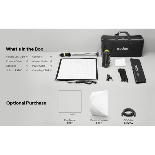 Godox 神牛KNOWLED F200Bi Bi-Color Flexible LED Light Panel 捲布燈