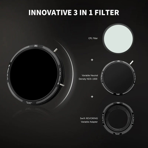 H&Y Filter Revoring Variable ND3-1000 + CPL Filter (58-77mm)