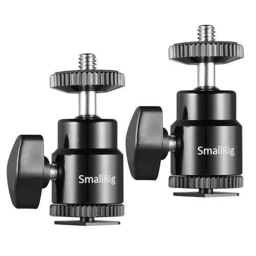 SmallRig 2059 1/4" Camera Hot shoe Mount with Additional 1/4" Screw (2pcs Pack)