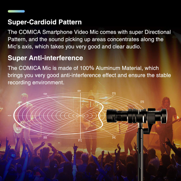 Comica 手機專用麥克風 CVM-VS08