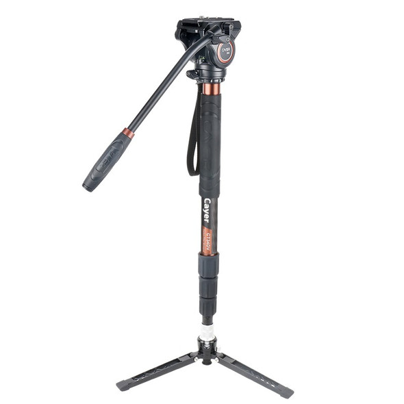 Cayer 卡宴 CT35DVH4 Video Monopod Set 碳纖維攝錄獨腳架套裝