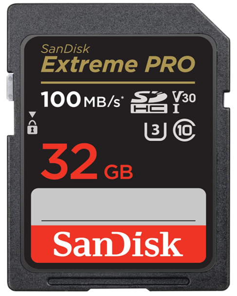 SanDisk Extreme PRO V30 U3 C10 UHS-I SDHC 記憶卡 32GB [R:100 W:90]