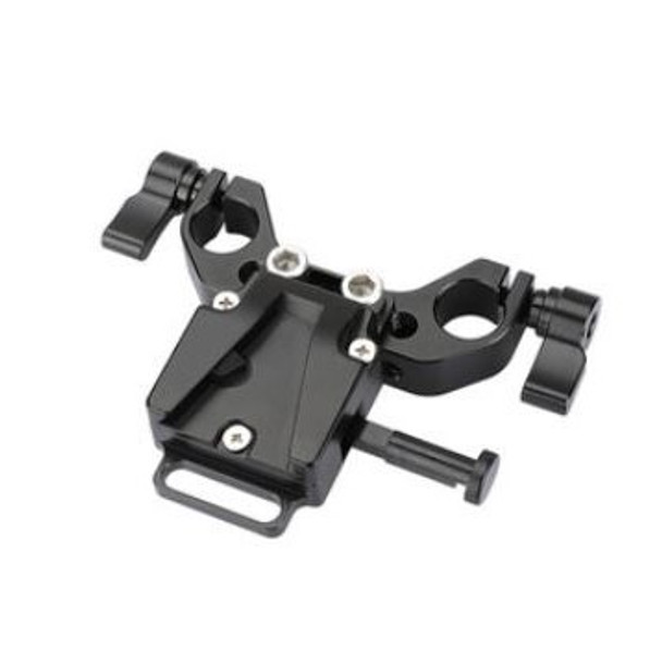 Camvate C2843 V Mount Battery Plate with 15mm Rod Adapter