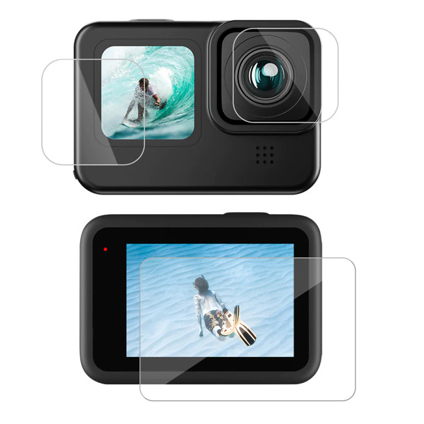 Telesin GP-FLM-901 Tempered Glass Screen & Lens Protective Film Cover for GoPro 11 10 9 玻璃保護貼