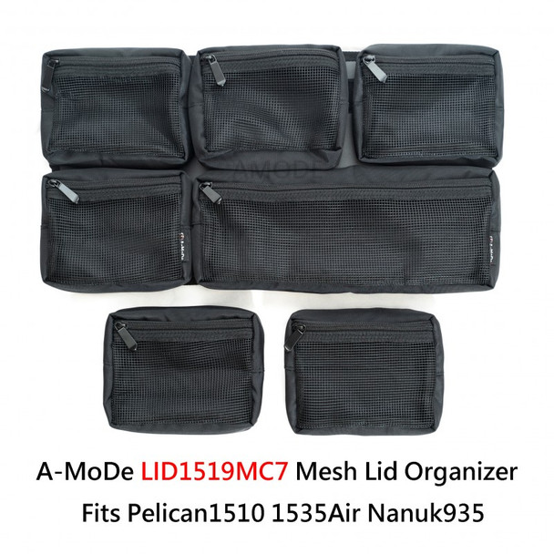 A-MoDe LID1519MC7 Mesh Lid Organizer for Pelican1510 1535 Nanuk935  整理袋