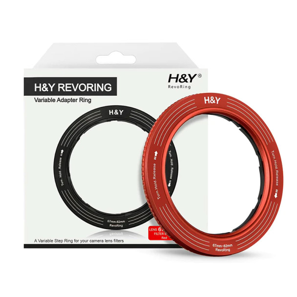 H&Y Filter RevoRing 67-82mm Variable Adapter for 82mm Filters Red 可調口徑轉接環