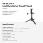 SmallRig 6479 VT-17 3-in-1 Multifunctional Travel Tripod 多功能旅行三腳架