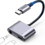 Ugreen 綠聯二合一轉接器的 3.5mm 及 USB-C 接口