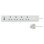 Schneider Electric 施耐德電氣 TSB34ACCUSB_3_WE Easy Series Basic Extend 13A 4 Gang Extension Socket 四位拖板連USB插座