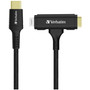 Verbatim 66974 60W USB-C 至 Lightning／USB-C 二合一 MFi 充電線 1.2m - 黑色