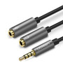 Ugreen 綠聯 AV141 3.5mm TRRS Male to Dual Female Audio Splitter Cable 一分二音源線 20CM