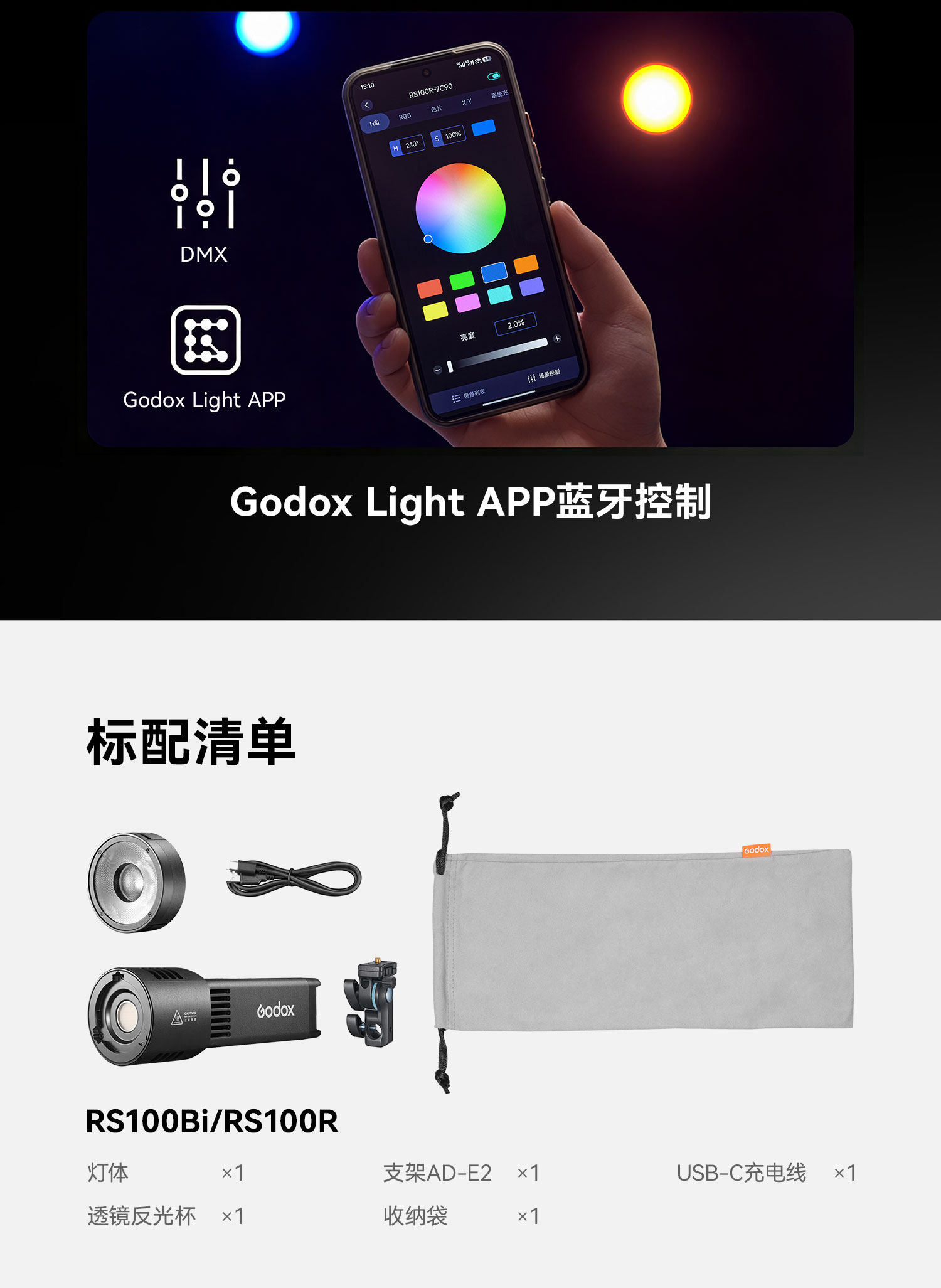 Godox RS100 系列官方功能圖 11(RS100R)
