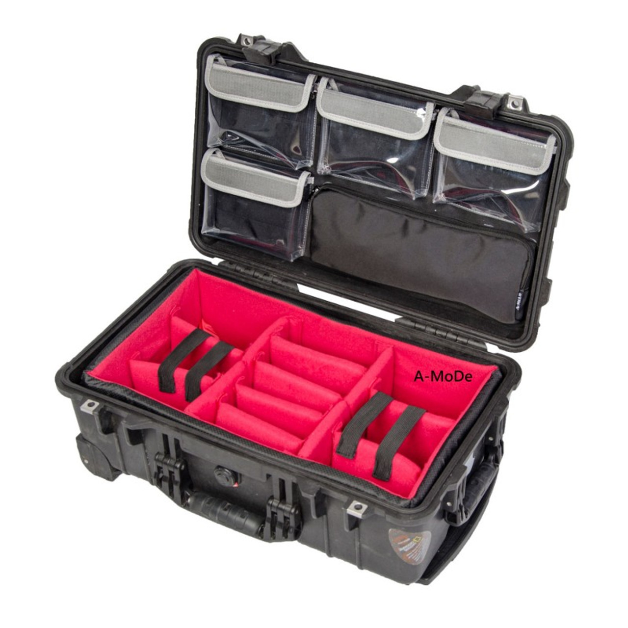 Pelican 1510 Black with A-Mode IN1510 LID1519A Bundle