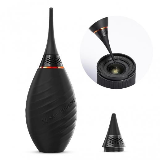 K&F Concept KF08.041 Air Blower with Long Nozzle/Short Nozzle Switch Design (Black) 相機鏡頭吹塵器 (黑色)