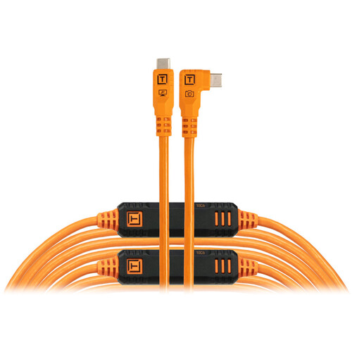 Tether Tools CUC31RTG2-ORG USB-C to USB-C Right Angle 3.2Gen2 Optima-10Gbps 直角數據線 9.4m Tether Tools CUC31RTG2-ORG USB-C to USB-C Right Angle 3.2Gen2 Optima-10Gbps 直角數據線 9.4m