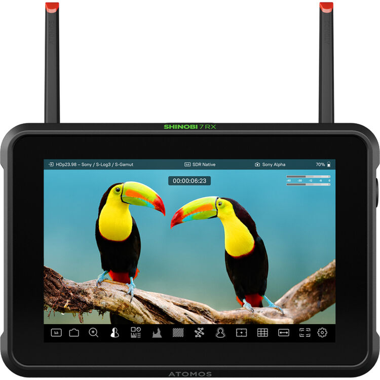 Atomos ATOMSHBRX1 Shinobi 7 RX HDMI/SDI HDR Receiver Monitor 無線