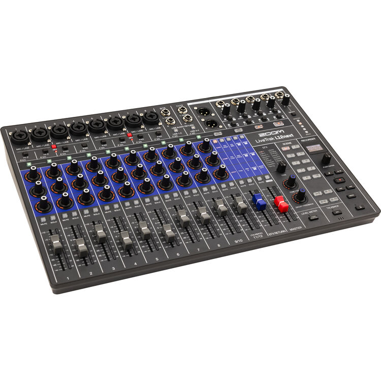 Zoom LiveTrak L12 next 14x4 Digital Mixer and Recorder 數位混音器錄音機