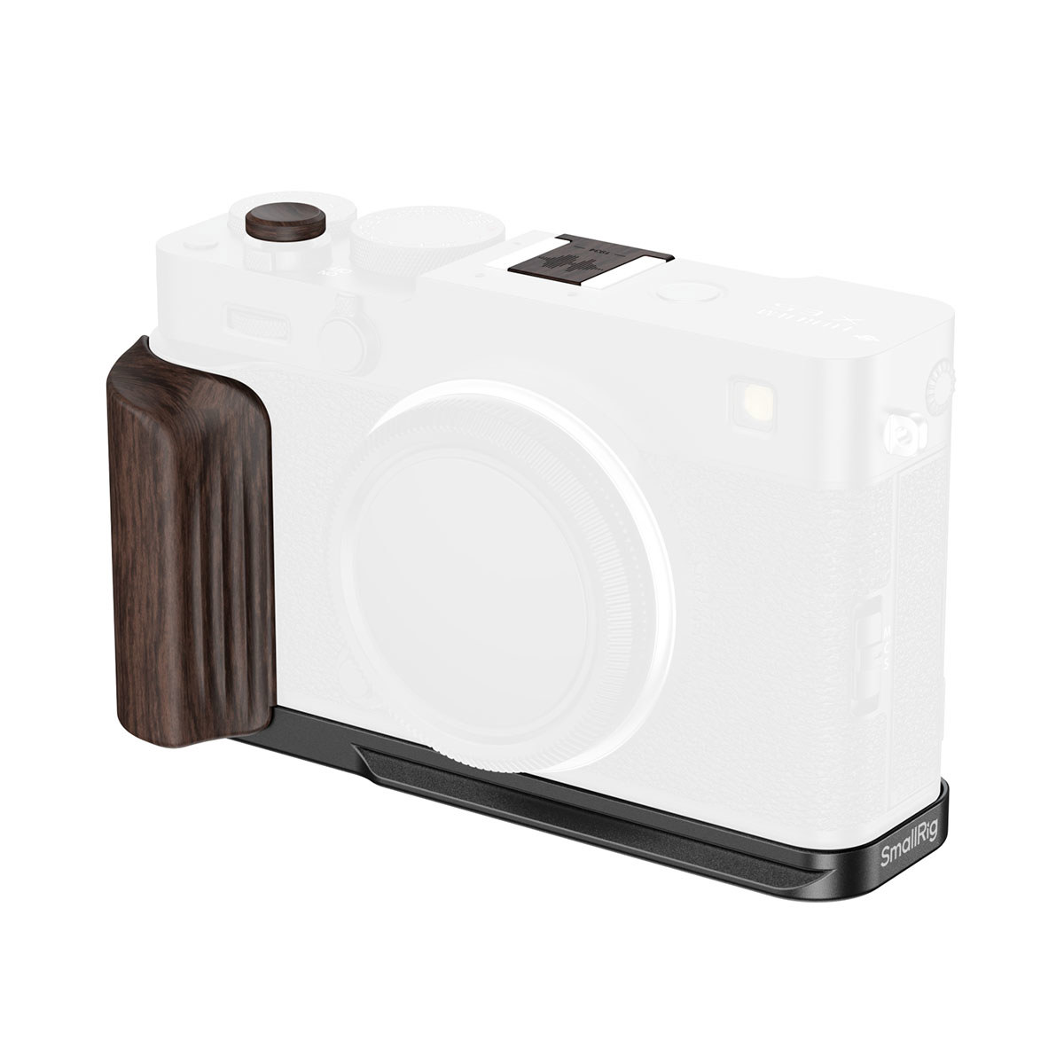 SmallRig 6237 L-Shaped Mount Plate with Ebony Wooden Handle for FUJIFILM X-E5 Black L‑型快拆底板