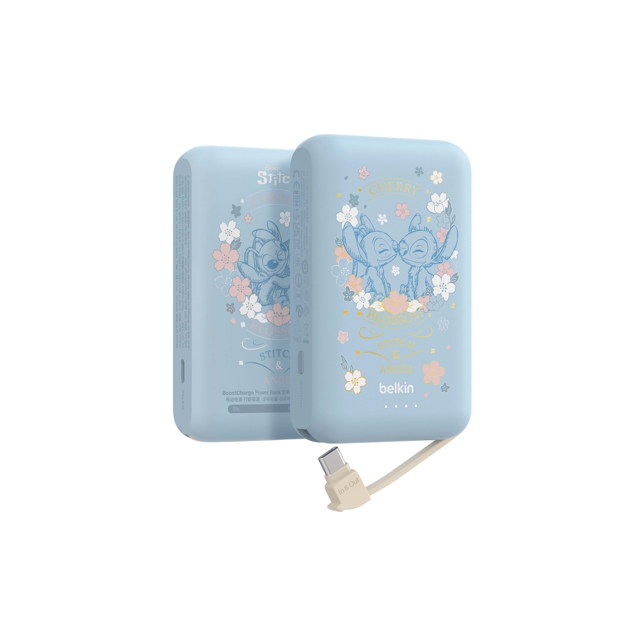 Belkin BoostCharge 10000mAh Disney 流動充電器連內置線 (Stitch)