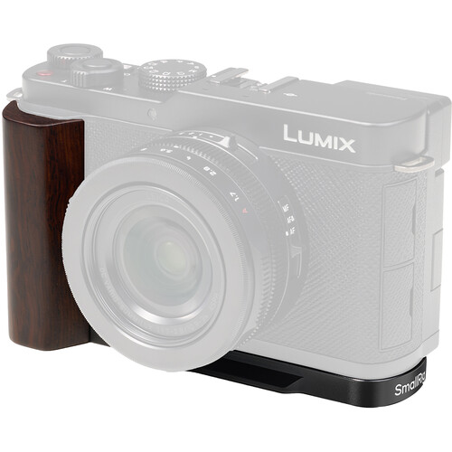 SmallRig 5942 L-Shaped Mount Plate with Wooden Handle For Panasonic Lumix L10 Black 木頭L型手柄 (黑色)