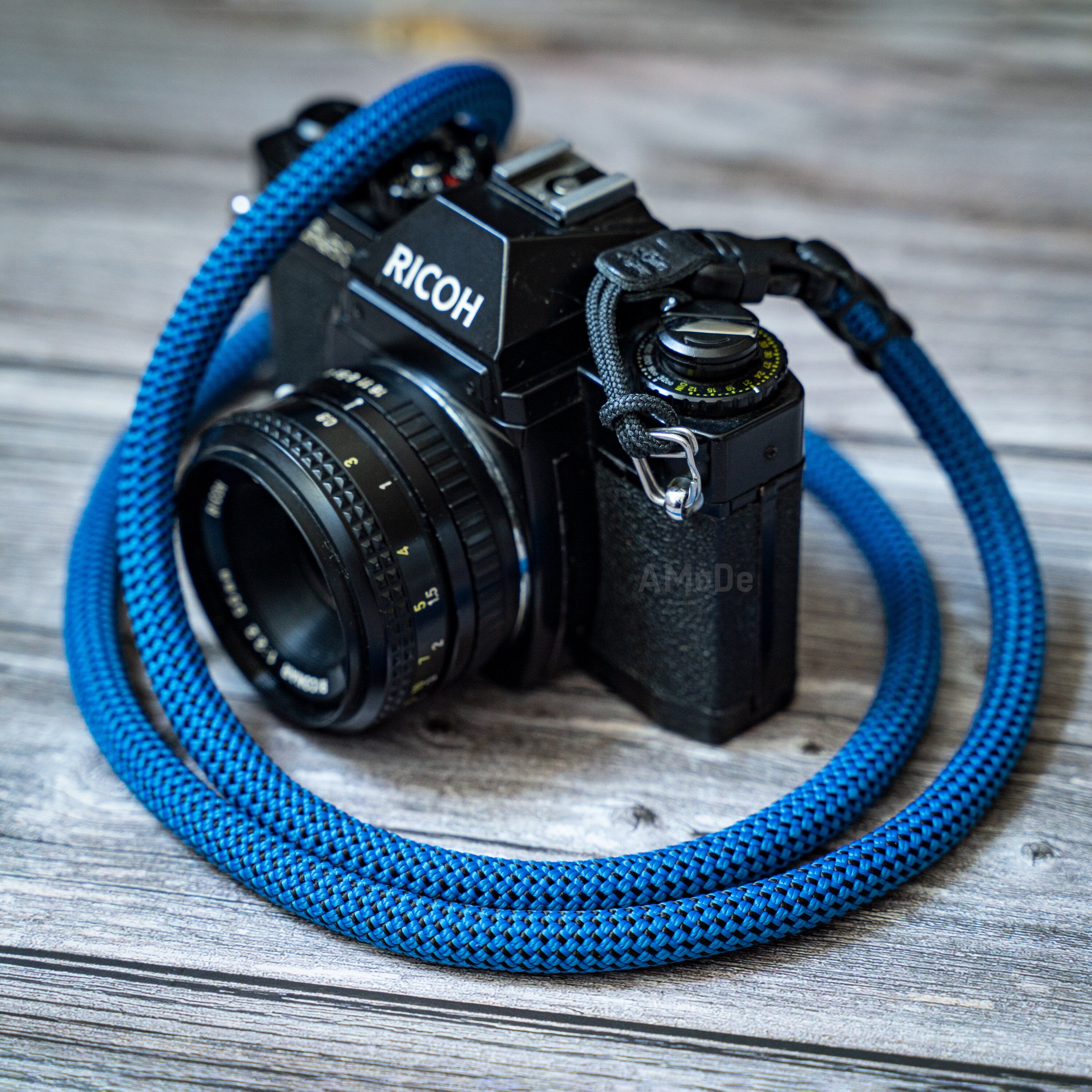 A-MoDe FCSC-B/B 10mm Quick Release Buckle Rope Camera Strap 100cm 快拆扣登山繩相機帶 (藍黑)