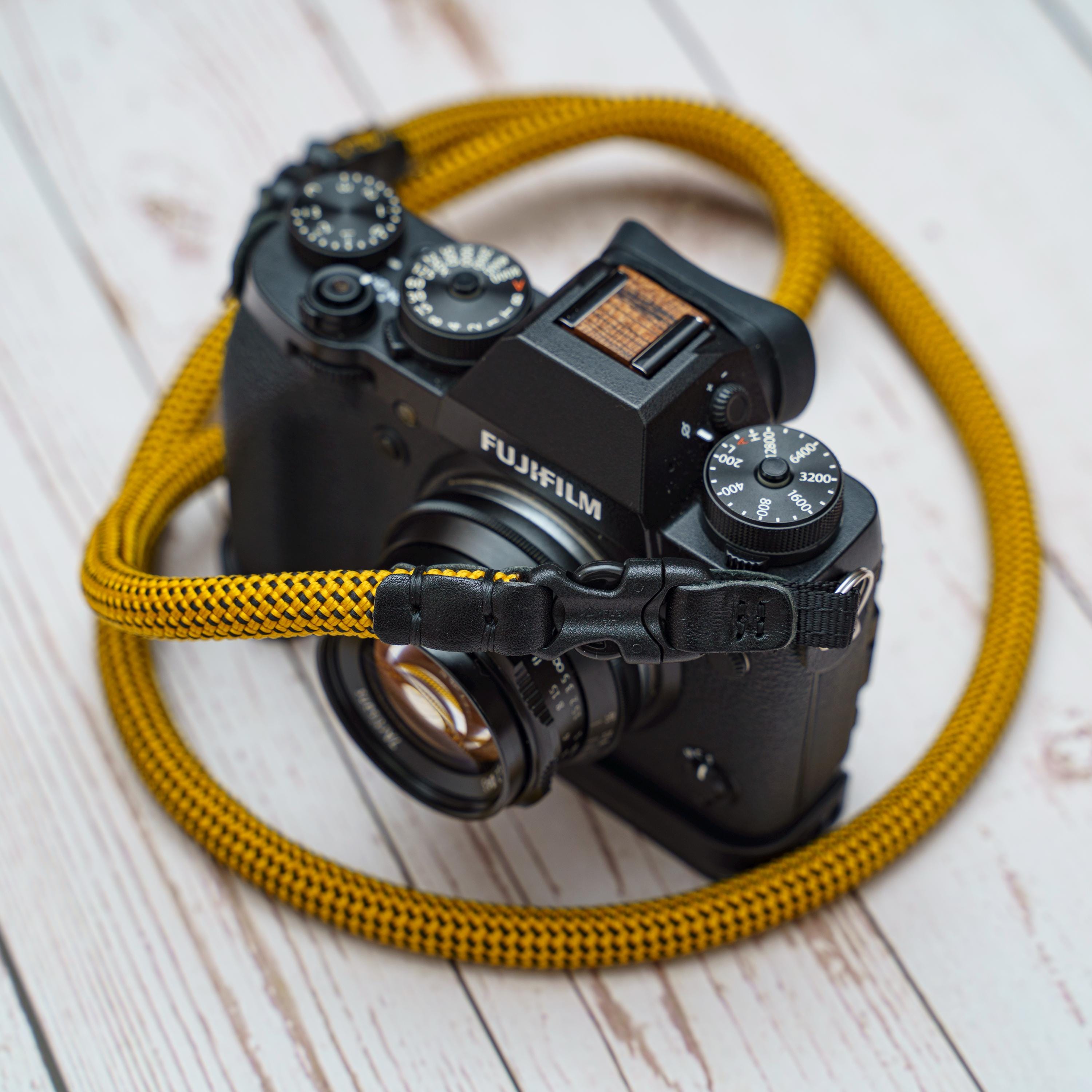 A-MoDe FCSC100-YE 10mm Quick Release Buckle Rope Camera Strap 100cm 快拆扣登山繩相機帶 (黃色)