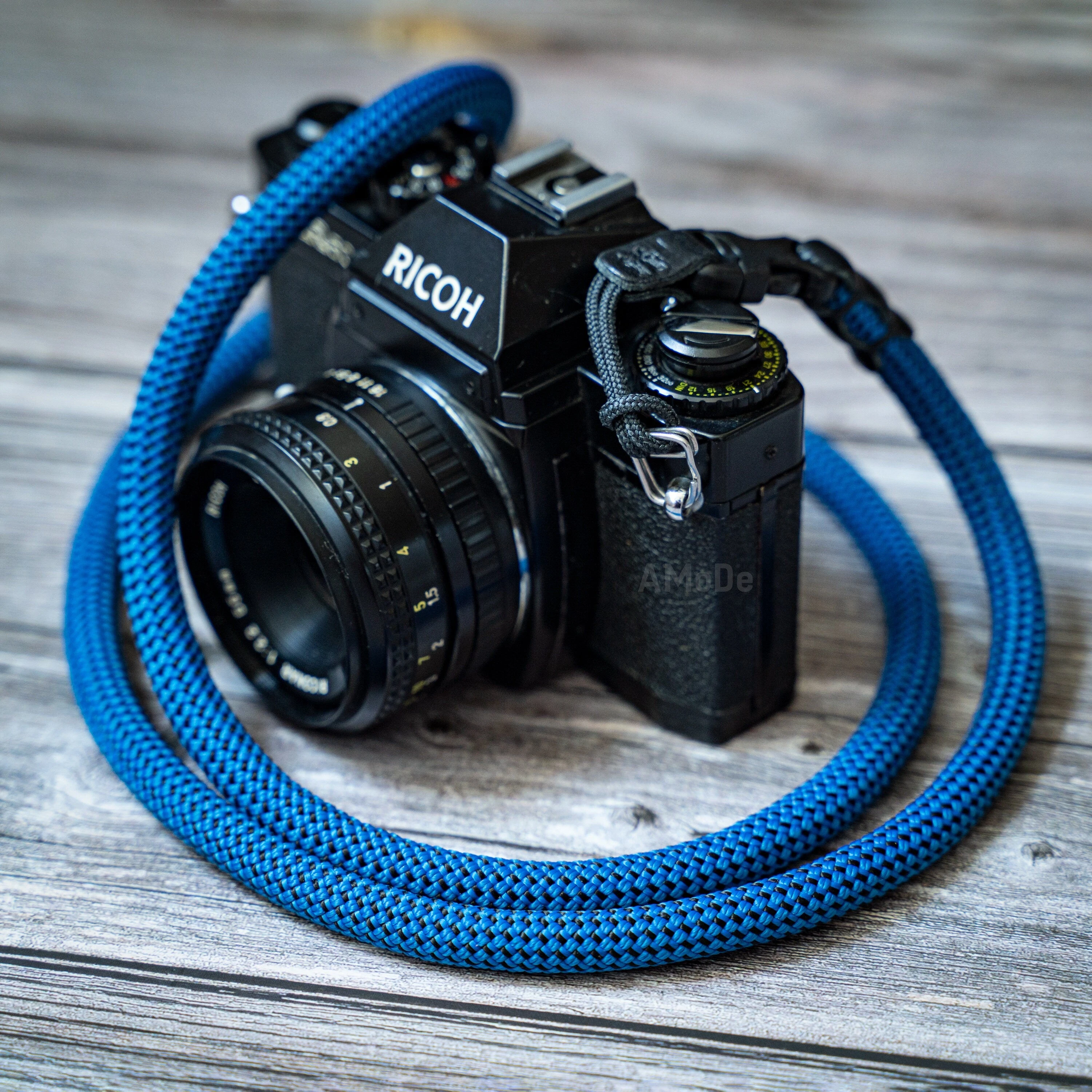 A-MoDe FCSC-B/B 10mm Quick Release Buckle Rope Camera Strap 120cm 快拆扣登山繩相機帶 (藍黑)