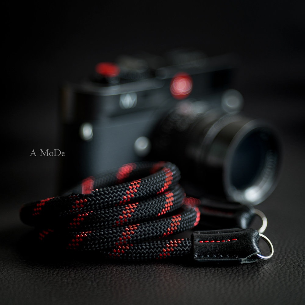A-MoDe CSC130-BR 9mm 登山繩相機帶 130cm (黑紅色)
