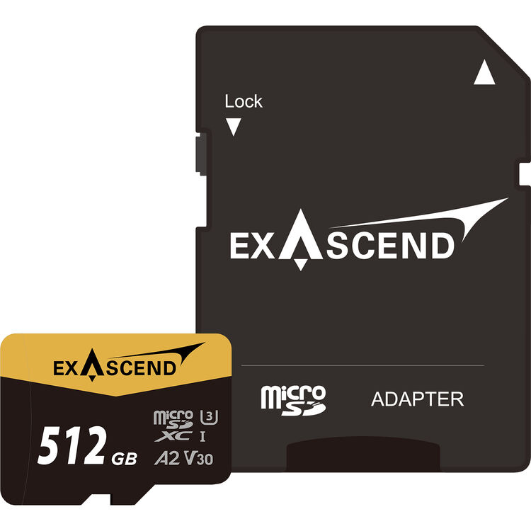 Exascend Catalyst UHS-I V30 Micro SD Card With SD Adapter 記憶卡連轉接器 (512GB)