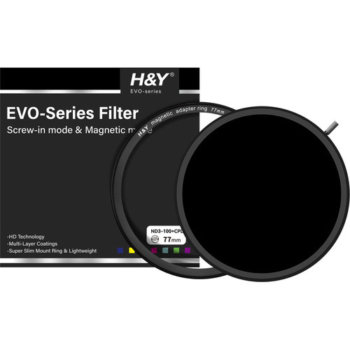 H&Y Evo-Series ND3-1000+CPL Filter 可調式減光偏光鏡 (77mm)