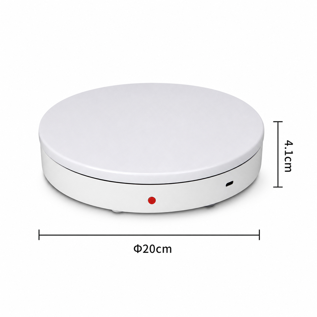 Remote Control Electric Turntable 遙控電動轉盤 (白色, 直徑20cm, 承重25kg)