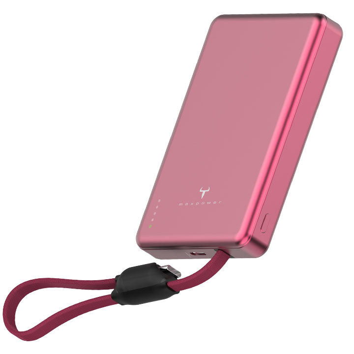 牛魔王 Maxpower SF910+ 10,000mAh 磁力無線外置充電器 (2026 CCC 認證) - 櫻花紅