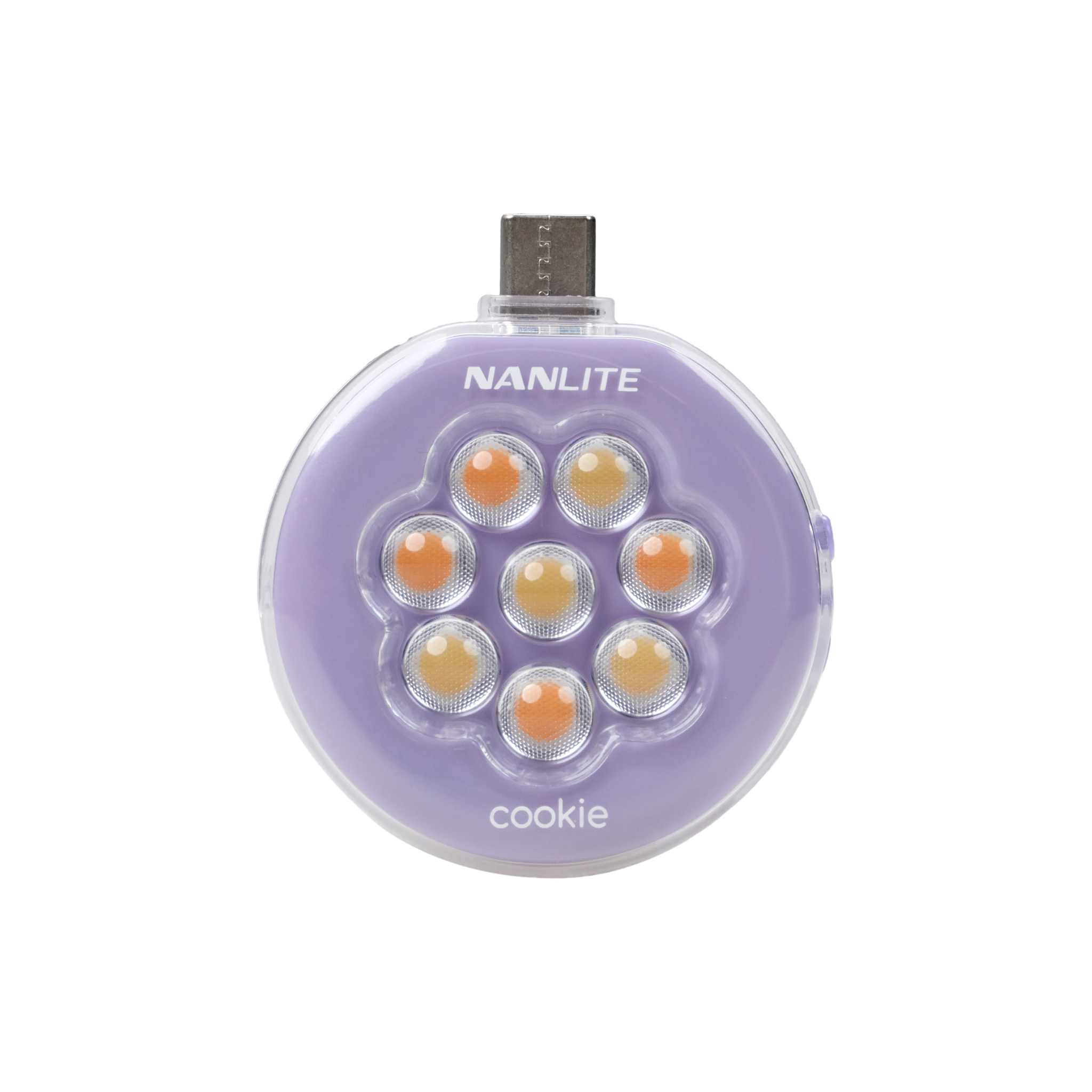 Nanlite 南光 cookie USB-C Mini Round LED Light 迷你圓形補光燈（薰衣草）