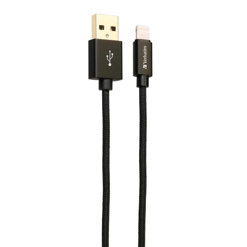 Verbatim 65361 Step Up USB-A 至 Lightning MFi 充電線 2m - 黑色