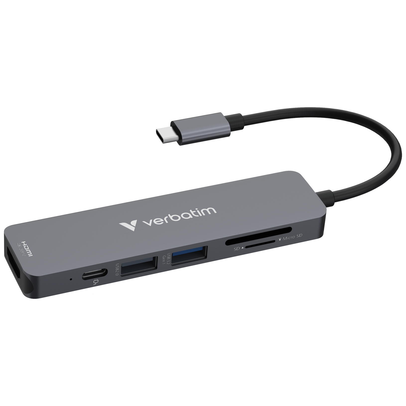 Verbatim 32156 六合一 USB-C 擴展器 - 灰色