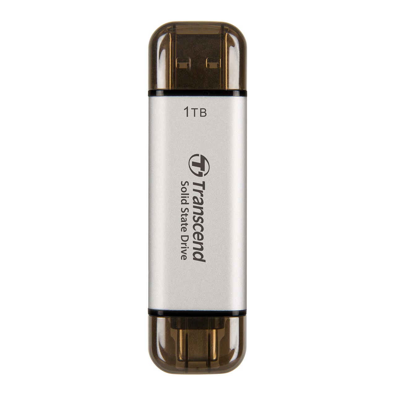 Transcend 創見 ESD310 USB-A／USB-C 雙接頭外置 SSD - 1TB 銀色