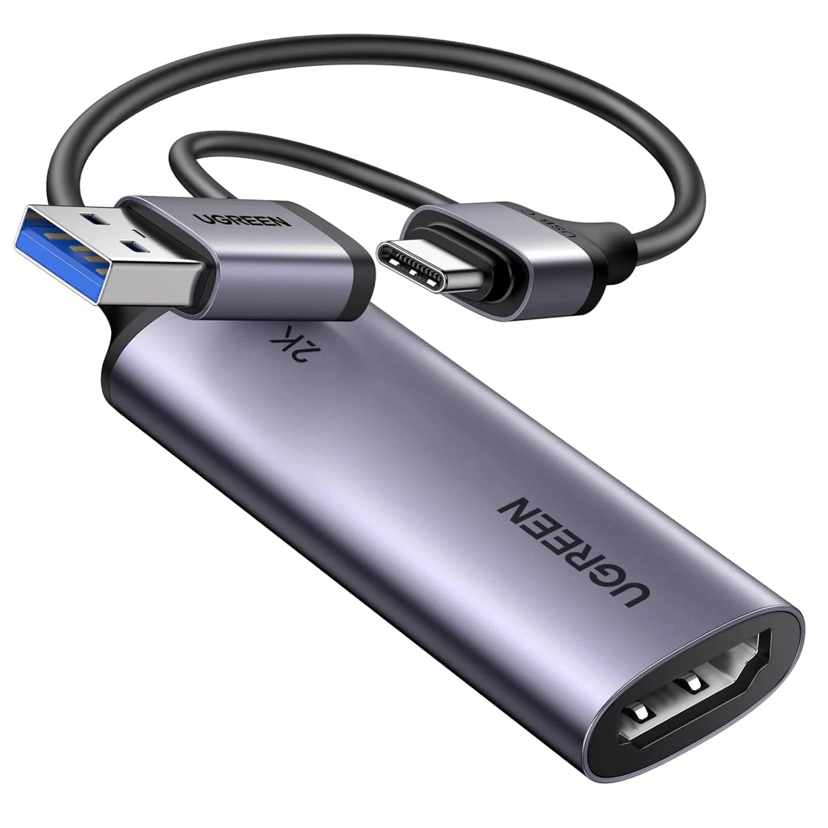 Ugreen 綠聯 CM629 HDMI to USB-C / USB-A Video Capture Card 影像擷取卡