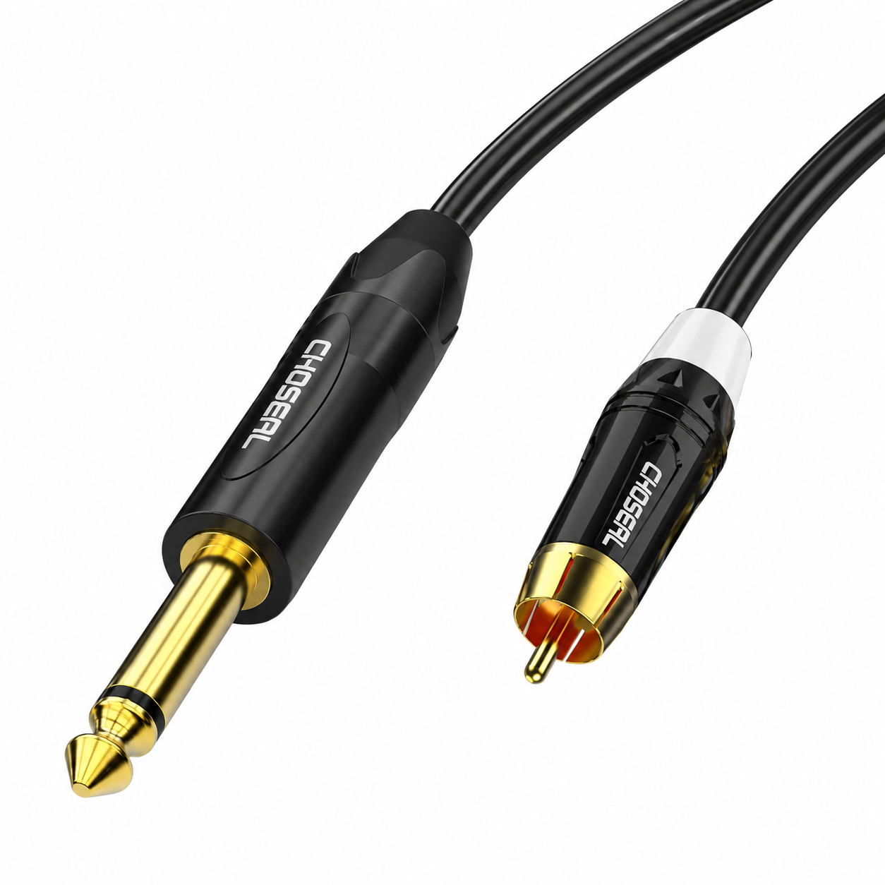 Choseal 秋葉原 6.35mm TS Male to RCA Male Cable 30m