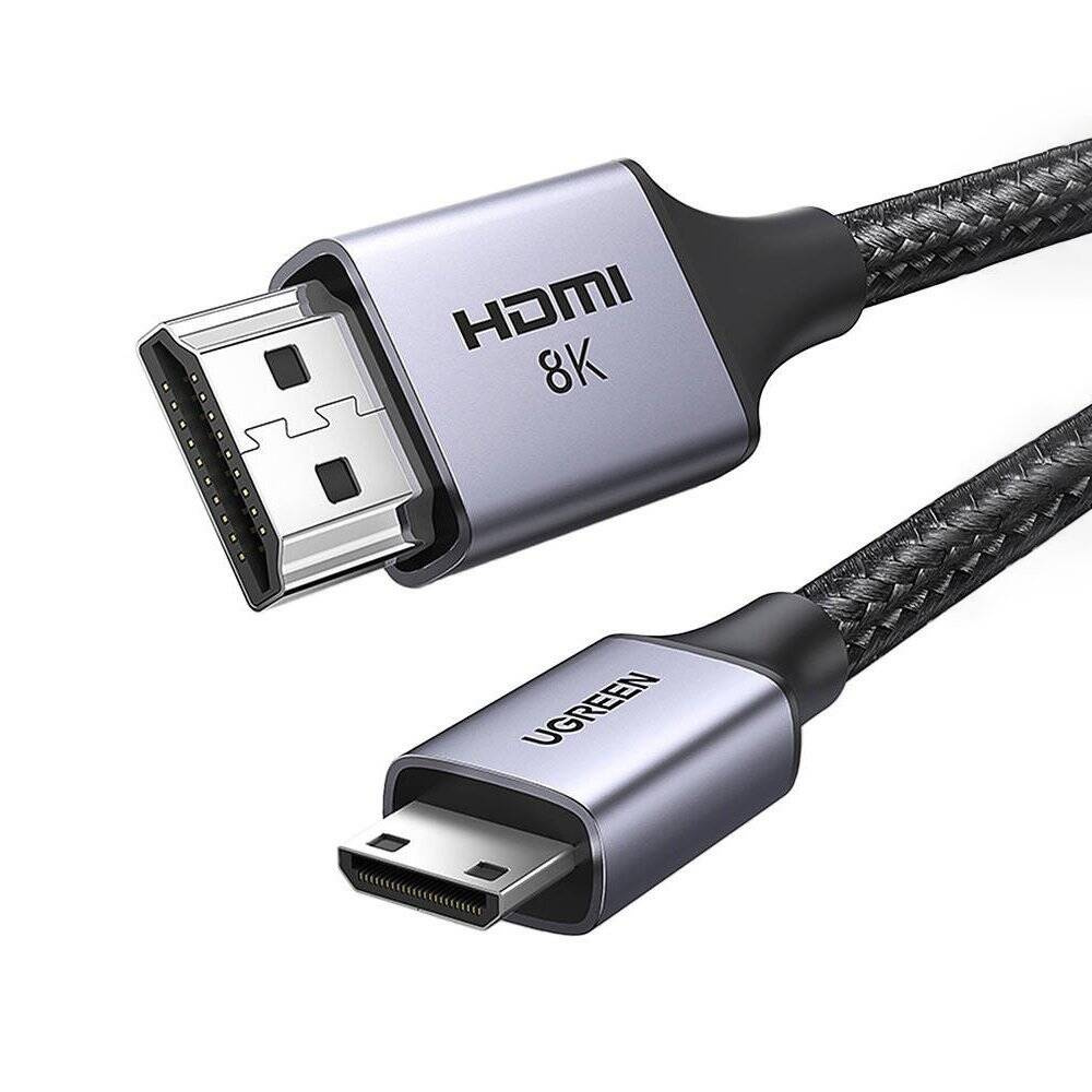 Ugreen 綠聯 HD163 Mini HDMI to HDMI 2.1 Cable 8K 編織影音線 2M