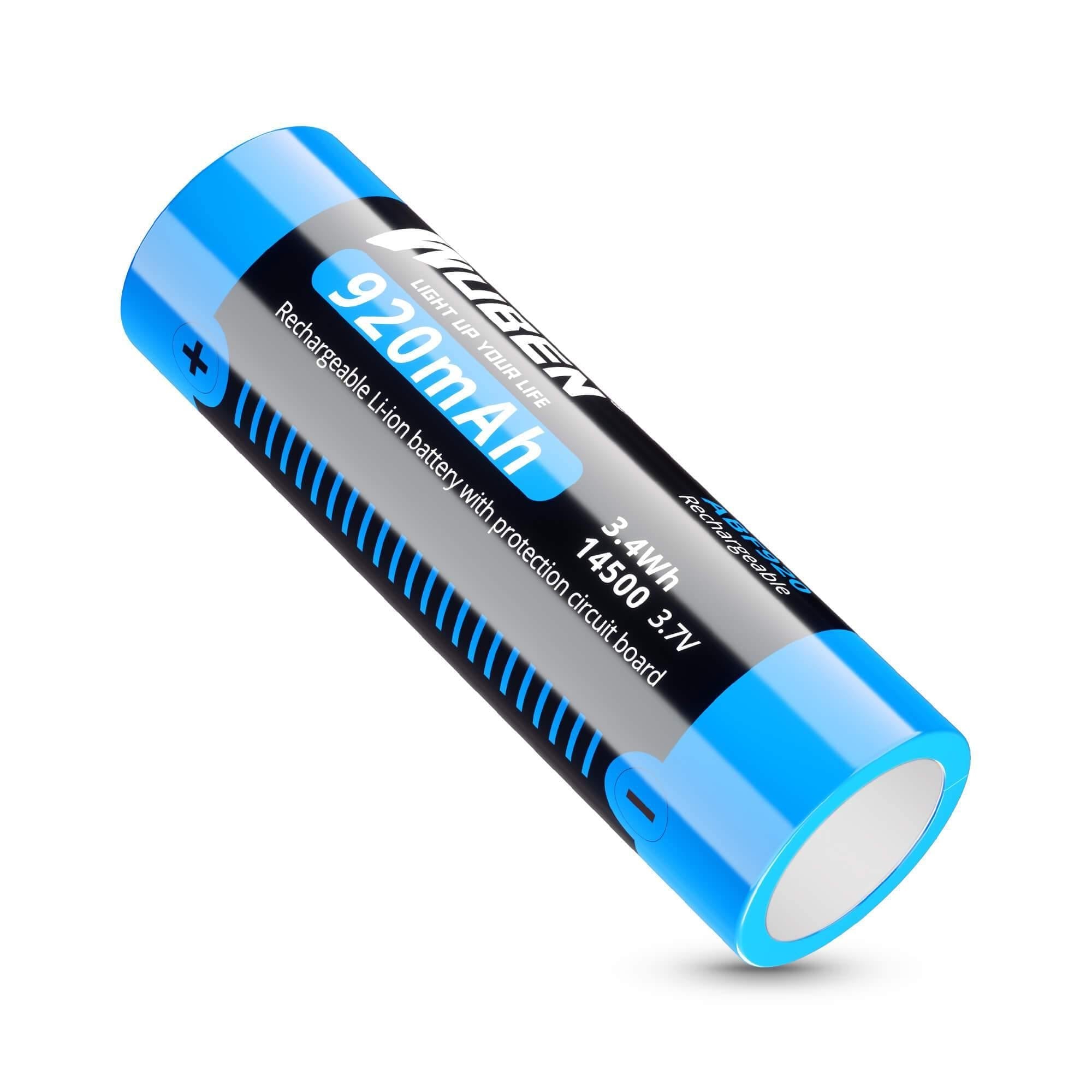 WUBEN ABF920 14500 920mAh 充電鋰電池（單顆）