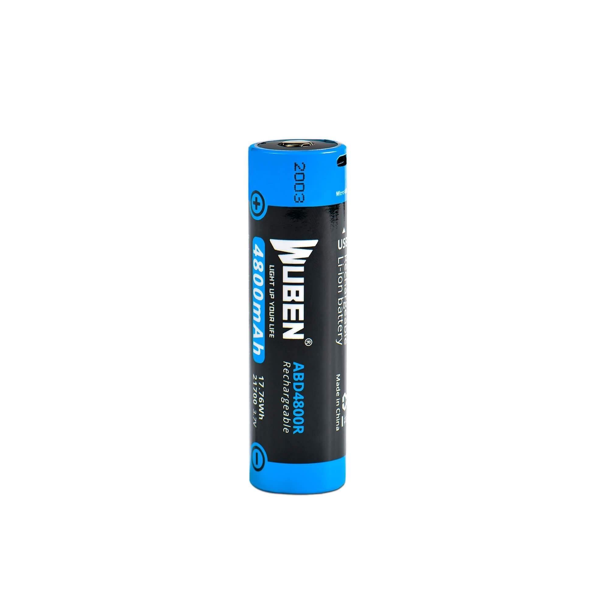 WUBEN ABD4800R 21700 4800mAh 充電鋰電池（單顆）