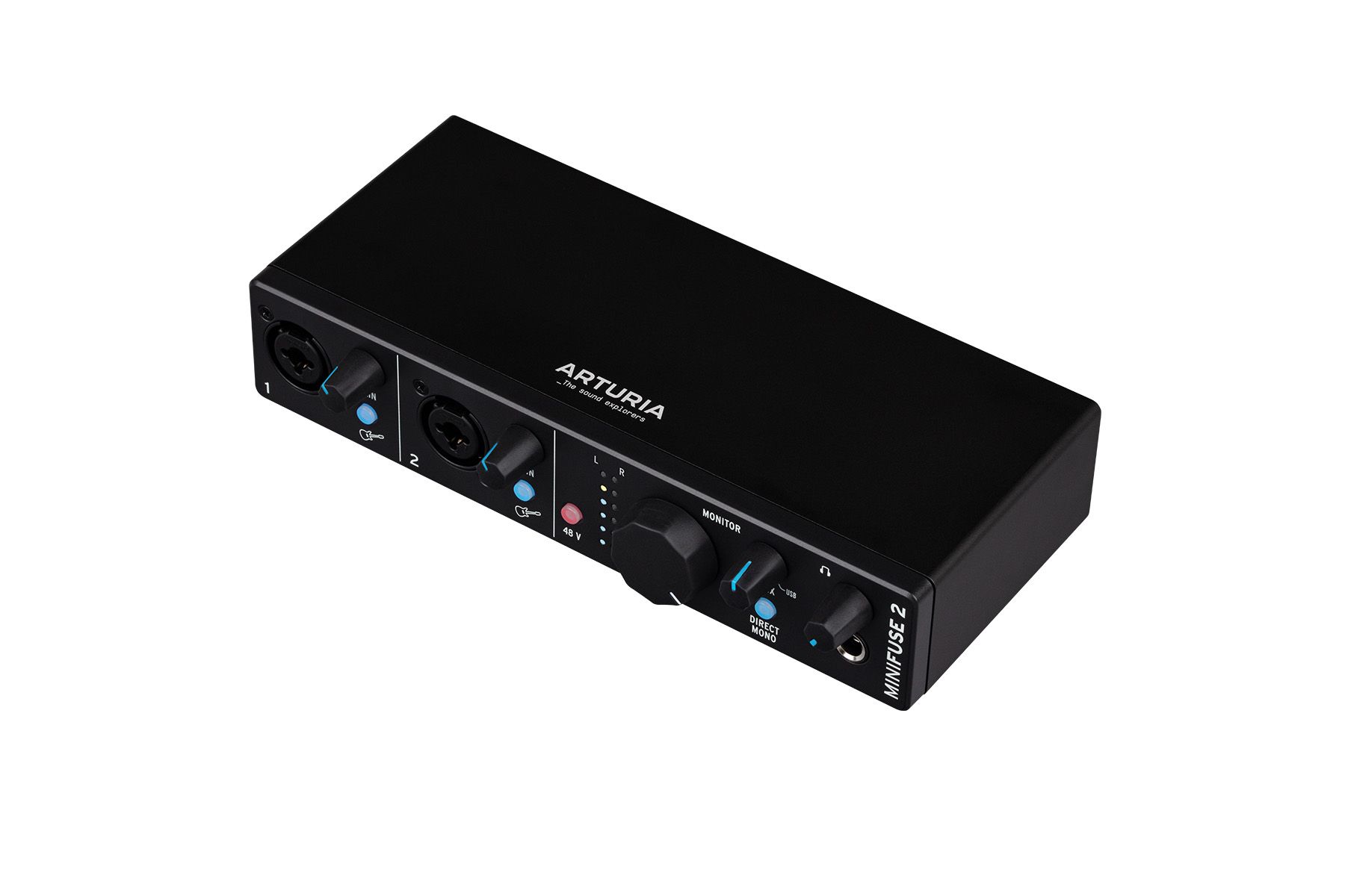Arturia MiniFuse 2 USB-C 音訊及 MIDI 錄音介面 - 黑色