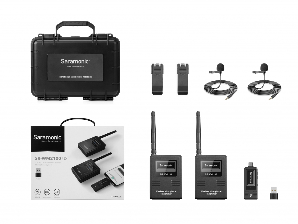 Saramonic SR-WM2100 U2 2.4GHz Dual Wireless Lavalier Micophone