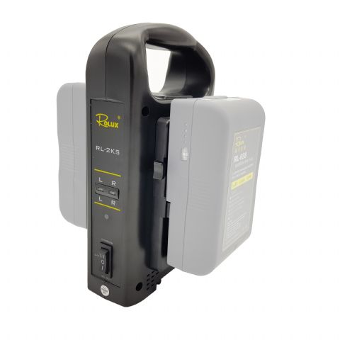 Rolux RL-2KS Dual Battery Charger V-mount 充電器