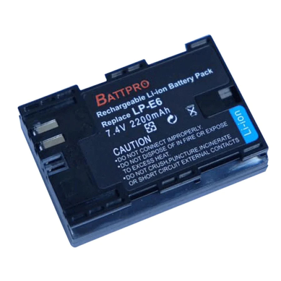 Battpro LP-E6  LP-E6N LP-E6P Battery for Canon EOS 5D EOS R