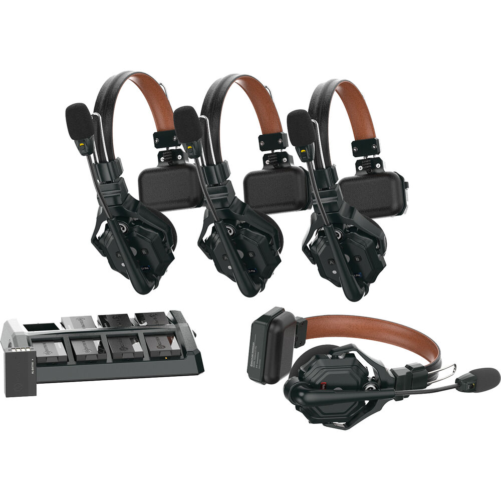 Hollyland Solidcom C1 Pro-4S Full-Duplex Wireless Intercom System with 4 Headsets (1.9 GHz) 頭戴一體式無線對話系統