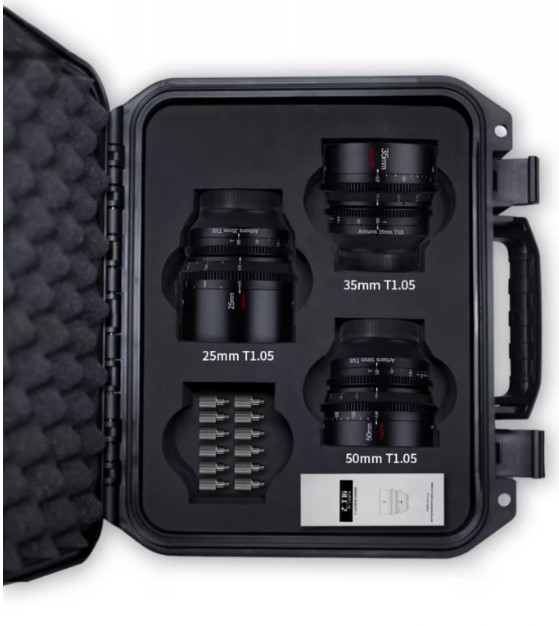 7artisans 七工匠 25mm 35mm 50mm T1.05 Vision Cine Lens Set Sony E 電影鏡頭套裝