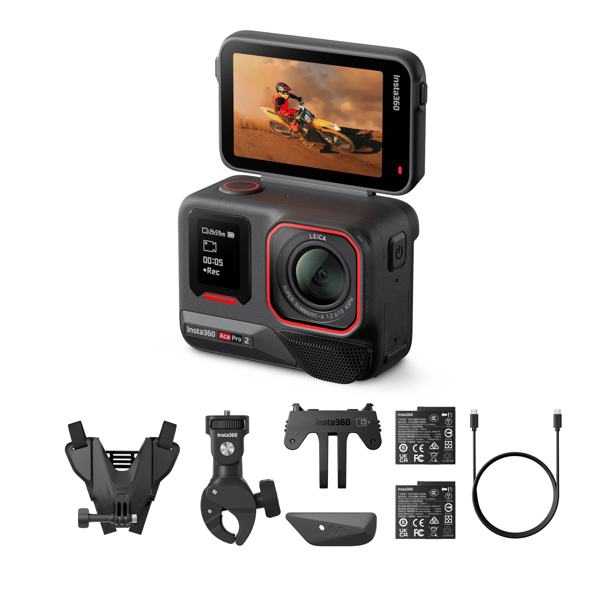 Insta360 Ace Pro 2 Dual Battery Motorcycle Bundle (續航強化 | 機車套裝)